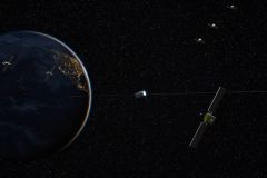 Un satellite près de la Terre